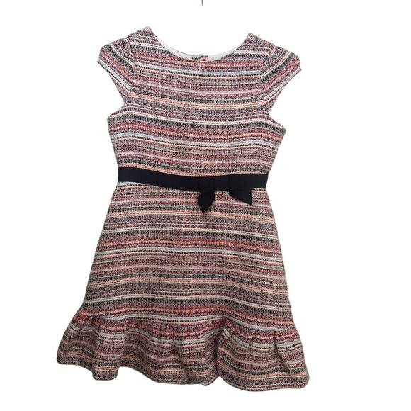 Janie and Jack Girls' Multicolor The Ava Ruffle Hem Tweed Dress Size 12 - Picture 1 of 4